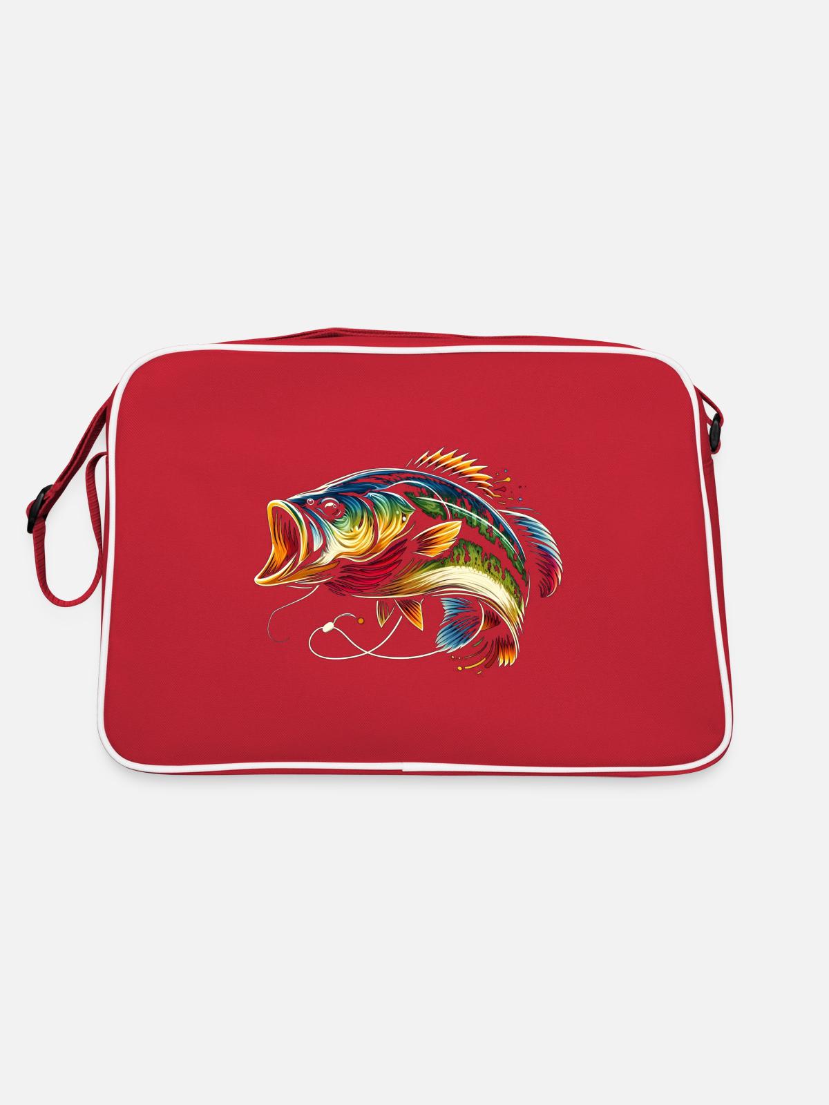 Poisson bar - Sac Retro - rouge/blanc - Dos