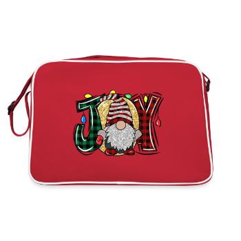 Gnome de Noël avec joie disant nain de Noël - Sac Retro - rouge/blanc - Dos