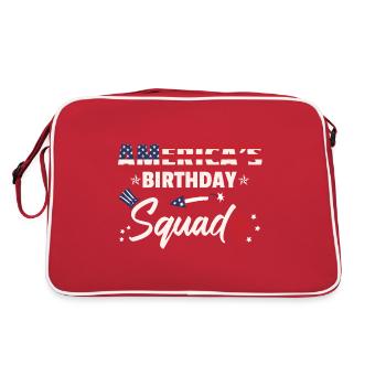 Americas Birthday Squad - Retro Tasche - Rot/Weiß - Hinten