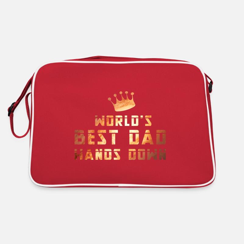 World's Best Dad Hands down Retro Bag
