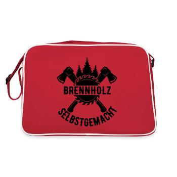 Bois de chauffage maison Bois de chauffage Location - Sac Retro - rouge/blanc - Dos