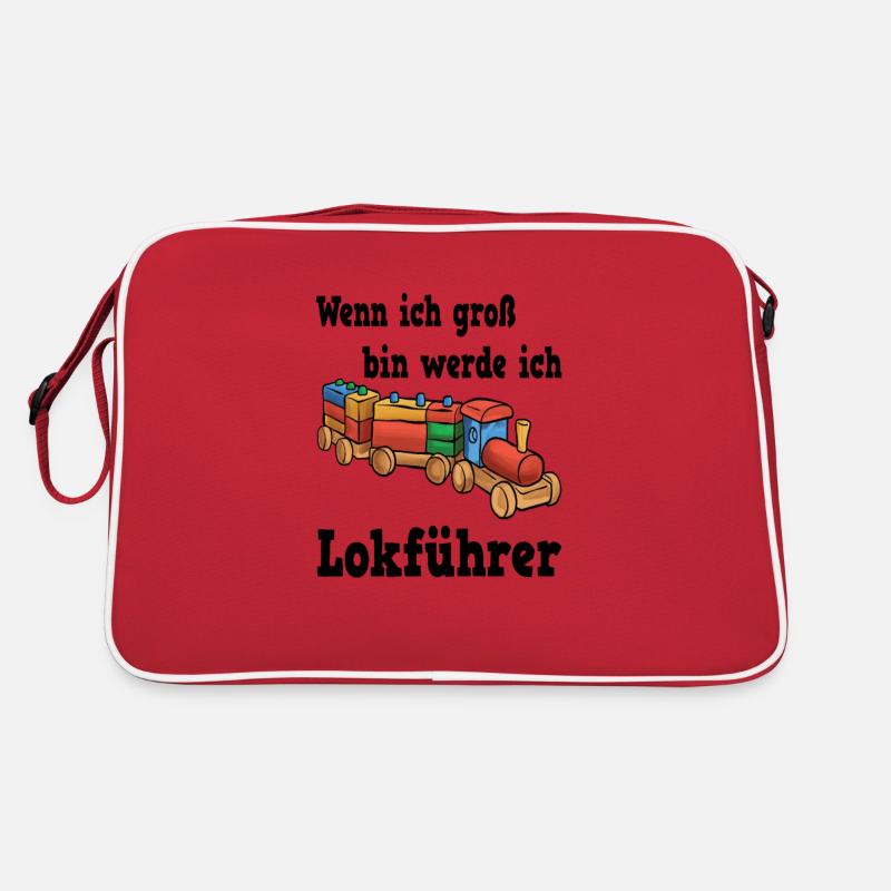 Wenn ich groß bin werde ich Lokführer Retro Tasche