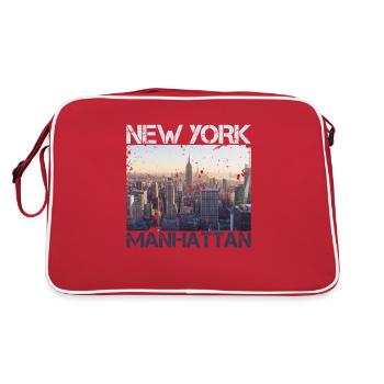 New York City Manhattan NYC Etats-Unis Big Apple America - Sac Retro - rouge/blanc - Dos
