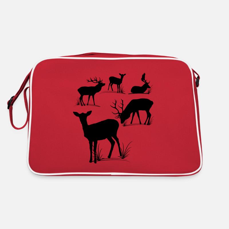 Deer, roe deer, fallow deer, fallow deer, roebuck Retro Bag