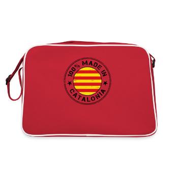 Fabriqué en Catalogne drapeau catalan drapeau - Sac Retro - rouge/blanc - Dos