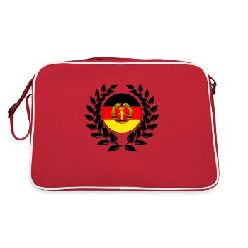 Couronne de Laurier drapeau DDR Allemagne de l'Est - Sac Retro - rouge/blanc - Dos