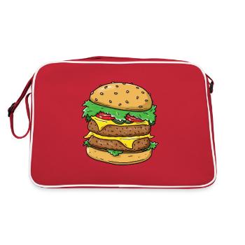Burger - Retro Tasche - Rot/Weiß - Hinten
