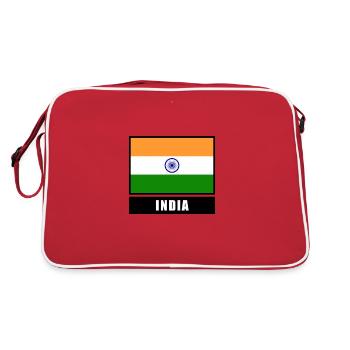 Inde Drapeau indien drapeau - Sac Retro - rouge/blanc - Dos