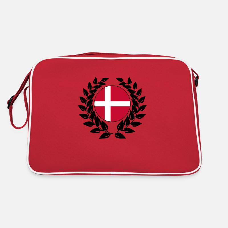 Danemark drapeau danois Drapeau drapeau laurier Sac Retro