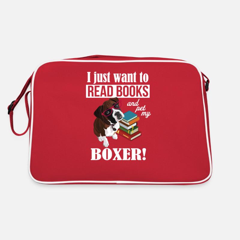 Boxer Hund Geschenk Retro Tasche