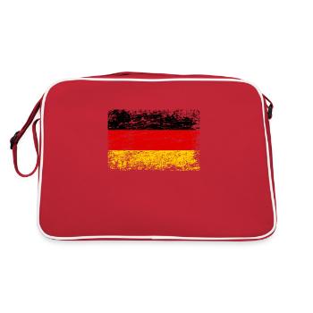 Germany german flag used-look flag - Retro Bag - red/white - Back
