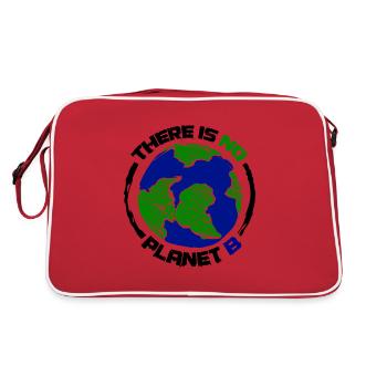 Earth Green Blue Environment IL N'Y A PAS DE PLANÈTE B disant - Sac Retro - rouge/blanc - Dos