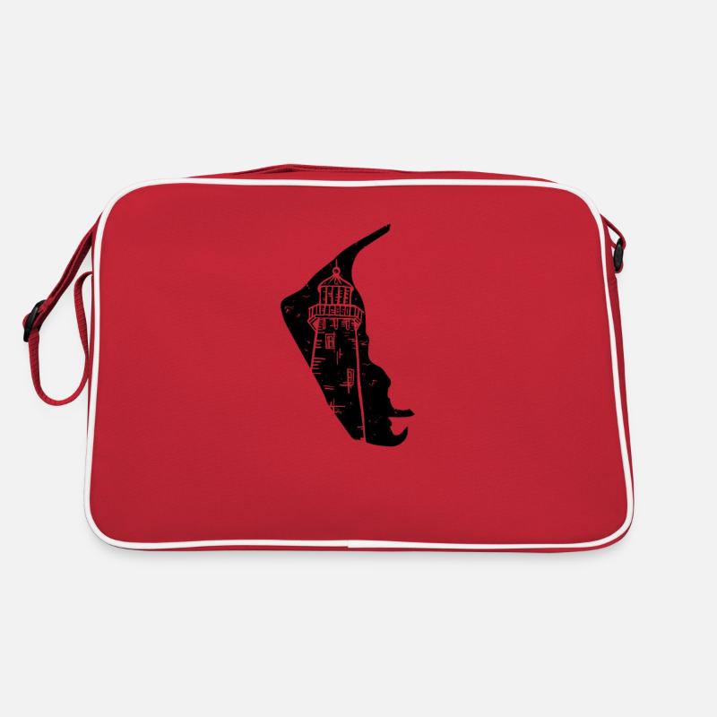 Amrum Nordsee Insel grunge Retro Tasche