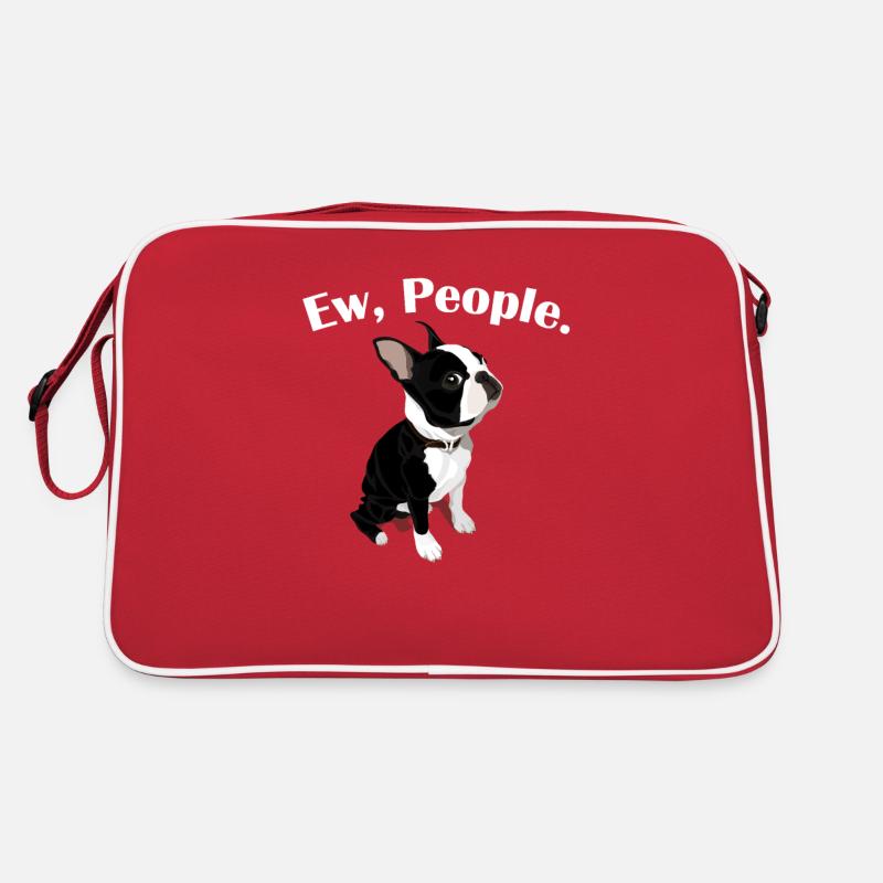Boston Terrier - Retro Bag - red/white