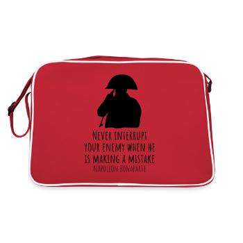 Napoleon Bonaparte sagt - Retro Tasche - Rot/Weiß - Hinten