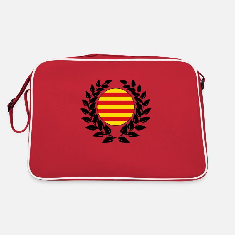 Couronne de laurier bannière drapeau catalogne Sac Retro