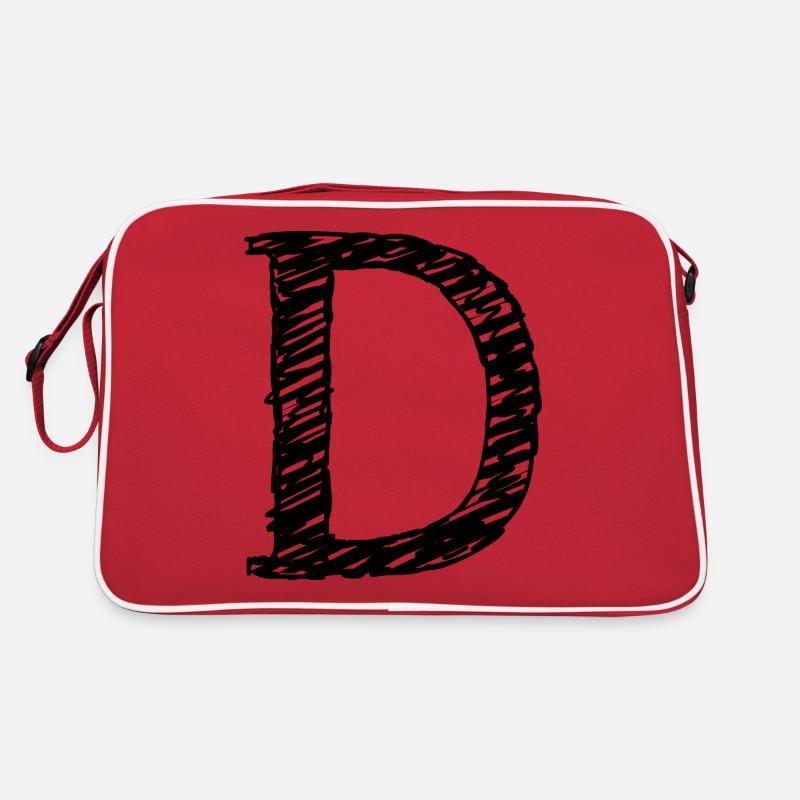 D - Retro Tasche - Rot/Weiß