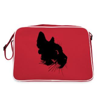 Tête de chat Chat motif chat motif chats motif - Sac Retro - rouge/blanc - Dos