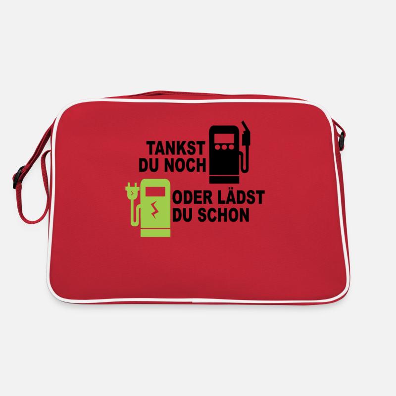 Elektroauto - Tankst Du Noch Oder Lädst Du Schon Retro Tasche