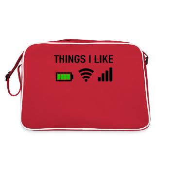 Things I Like - Programmer Gamer Computer Nerd - Retro Bag - red/white - Back