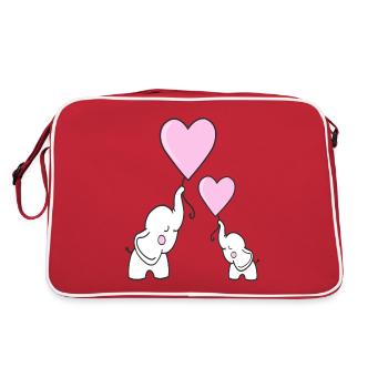 Bébé Éléphants Petite Soeur Nouveau-Né - Sac Retro - rouge/blanc - Dos