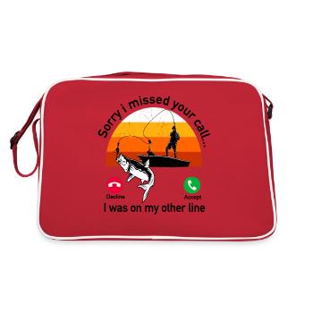 Pêche - Pêche Phone Call - Sac Retro - rouge/blanc - Dos