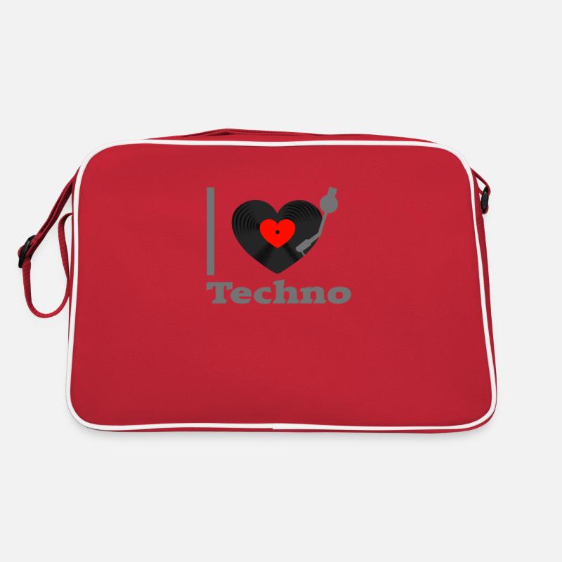 I love Techno Retro Tasche