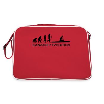 Kanadier Evolution Shirt mit Schrift - Retro Tasche - Rot/Weiß - Hinten