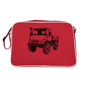 Unimog - Oldtimer - Offroad - Universal motor device - Retro Bag - red/white - Back