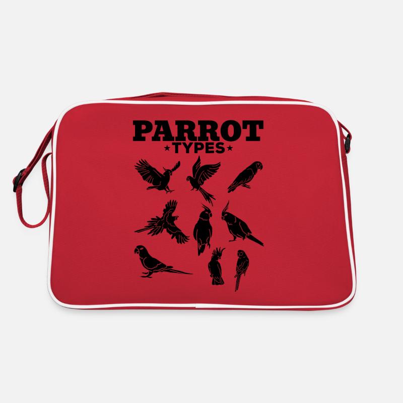 Parrot types Parrots Budgerigar Macaws Retro Bag