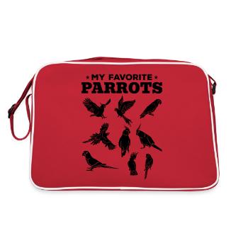 Cockatiel Ara Kakadu Budgie My - Retro Bag - red/white - Back