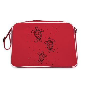 Turtle swim cuter - Retro Bag - red/white - Back