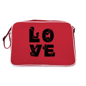 LOVE Écureuil Mignon Écureuil Amoureux - Sac Retro - rouge/blanc - Dos