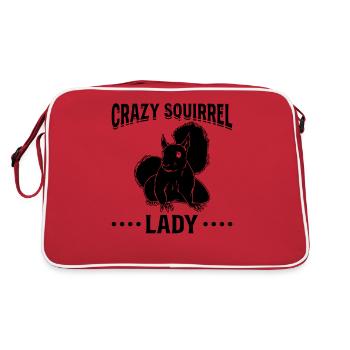 Squirrel Lover Squirrel - Crazy - Retro Bag - red/white - Back