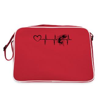 Poisson Heartbeat Poisson Pêche Pêcheur Heartbeat Poisson - Sac Retro - rouge/blanc - Dos