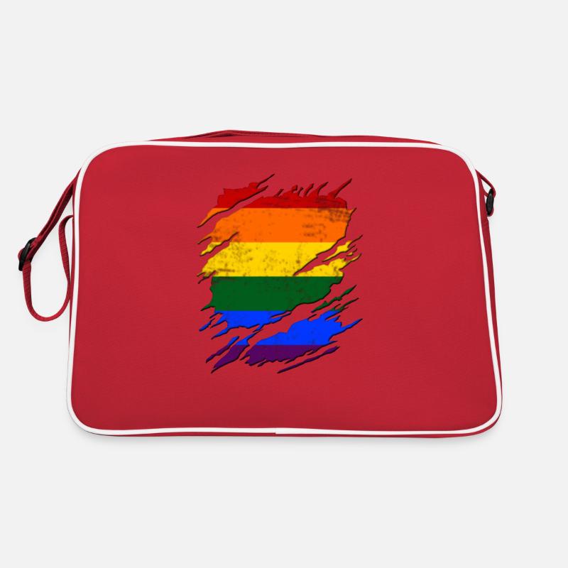 LGBT Regenbogen Gay Pride Homo Lesbisch Schwul Retro Tasche