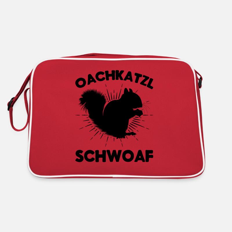 Eichhörnchen Dialekt Spruch Eichhörnchen Oachkatzl Retro Tasche