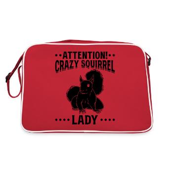 Attention! Crazy Squirrel Squirrel - Retro Bag - red/white - Back