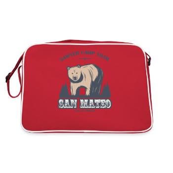 Sawyer Camp Trail San Mateo California Bear Sanctuary - Retro Bag - red/white - Back
