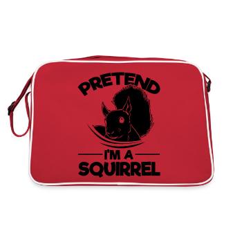Tut End I'm A Squirrel Lover Sweet Squirrel - Retro Bag - red/white - Back