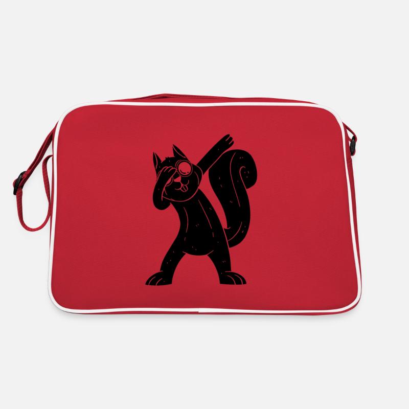 Eichhörnchen, cooles Eichhörnchen mit Retro Tasche