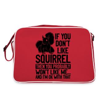 Squirrel Lover Squirrel Owner - - Retro Bag - red/white - Back