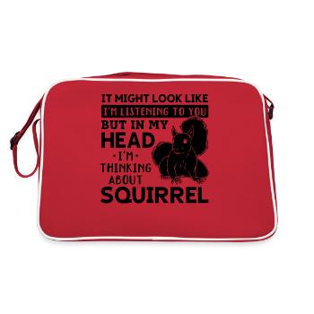 It might look like I'm squirrel - Retro Bag - red/white - Back