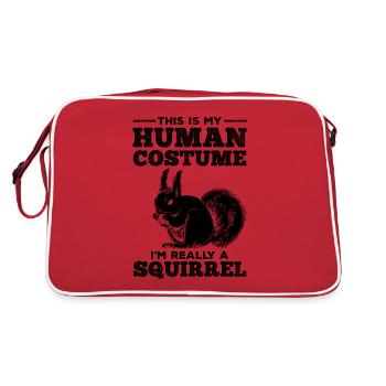 Squirrel - This is my human costume - Retro Bag - red/white - Back