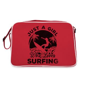 Surf Surf Surfeur Fille Juste une fille qui - Sac Retro - rouge/blanc - Dos