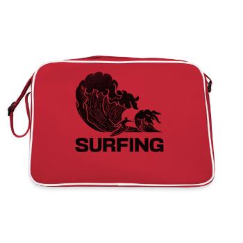 Surf Surf Eau Surf Planche de surf Surfer Wave - Sac Retro - rouge/blanc - Dos