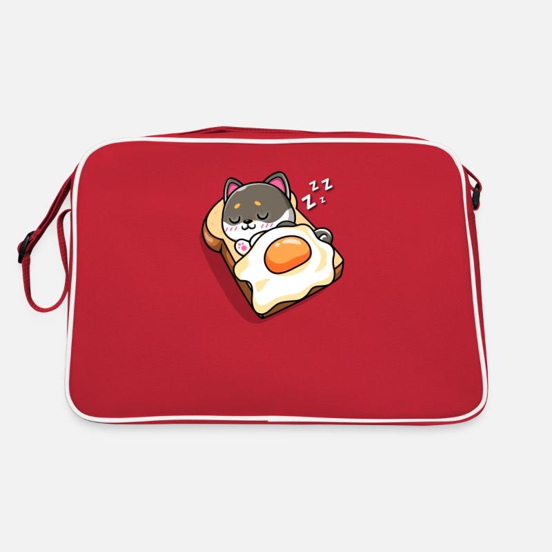 Schwarzer Shiba Inu Retro Tasche
