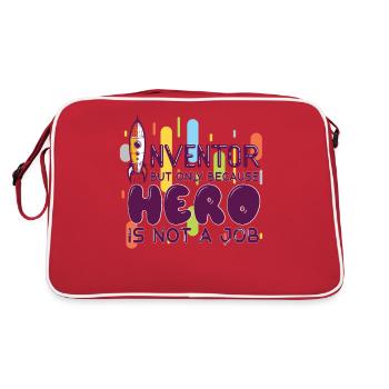 Inventeur, mais seulement parce que le héros n’est pas un travail - Sac Retro - rouge/blanc - Dos
