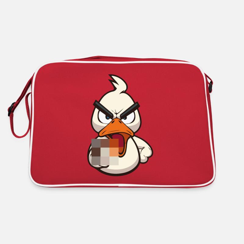 Esquivez-vous! Drôle de canard censuré avec un doigt d’honneur Sac Retro