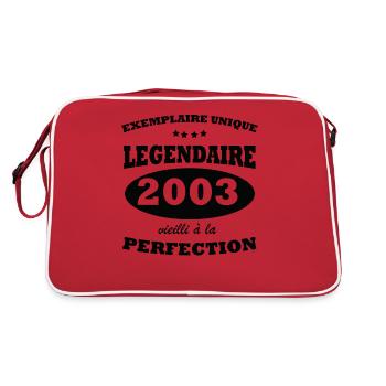Unique vintage copy 2003 Limited edition - Retro Bag - red/white - Back
